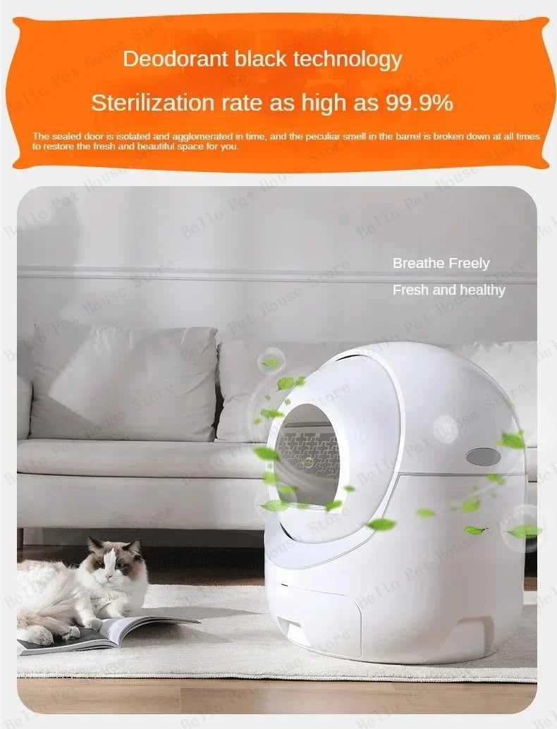 Automatic Self-Cleaning Cat Litter Box - Extra Large Enclosed Smart