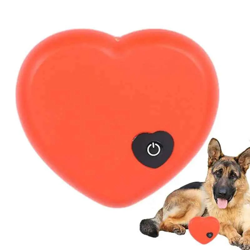 Realistic Heartbeat Simulator - Calming Puppy Toy Red 2.6"