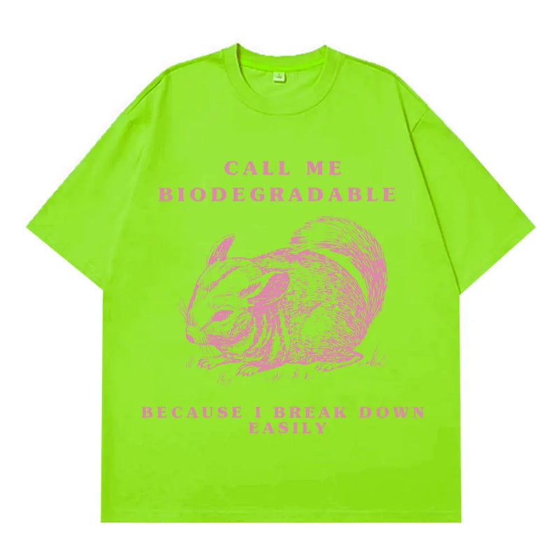Chinchilla Funny Meme T Shirt Men Women Aesthetic Trend T-shirts Summer Short-sleeved Loose Casual Cotton Harajuku T-shirts