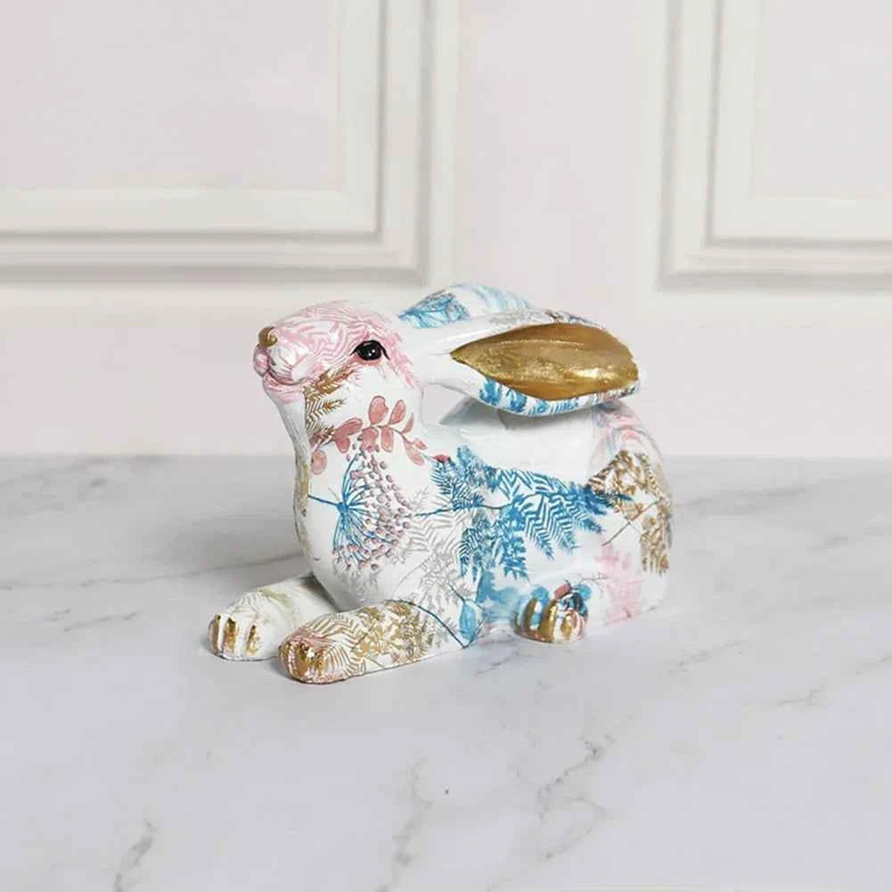 Shunmaii Lifelike Resin Rabbit Statue - Easter Bunny Ornament