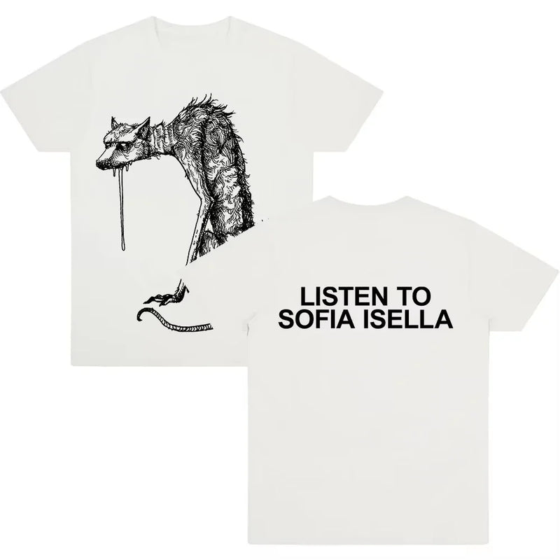 2026 The Dog T-Shirt Sofia Isella Cotton Tee Harajuku Casual Short Sleeve Womens Men Streetwear Crew Neck Tops Fashion Y2K
