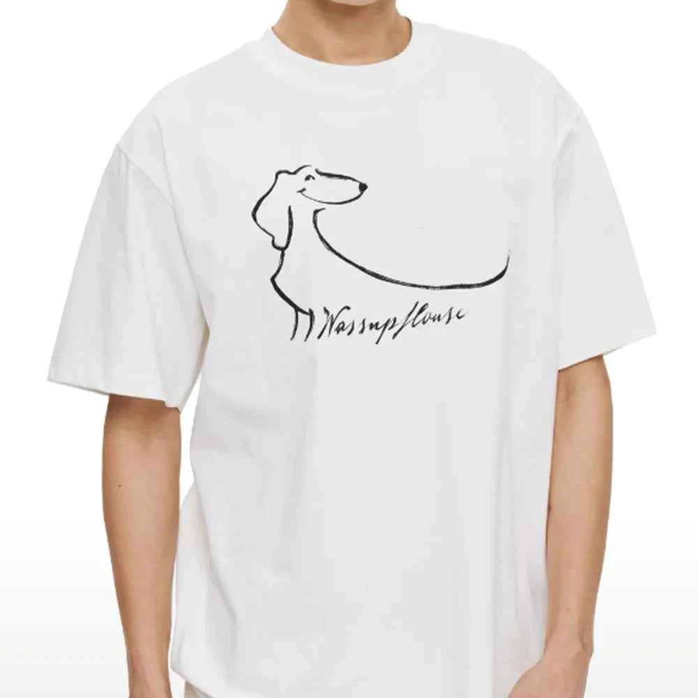 Funny Dachshund T shirt 100 Cotton Oversized Tee Men Women Couple Matching Summer Streetwear Casual Unisex Round Neck Top