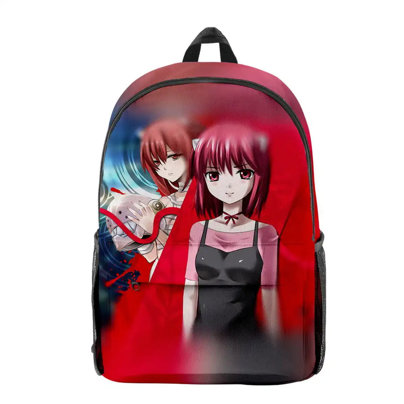 2024 Anime Elfen Lied 3D Print kawaii Backpack School Bag