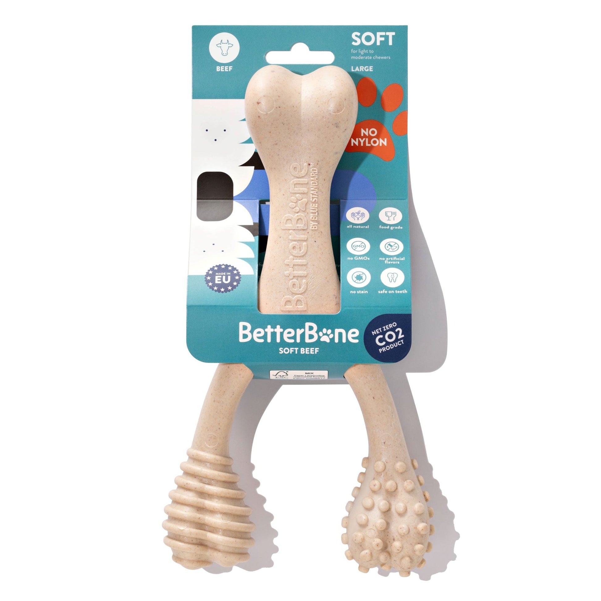 BetterBone SOFT Durability CHEW TOY: Natural Ingredients, Perfet for Teething Puppies, Senior Dogs & Gentle Chewers BetterBone All Natural Eco-Friendly Dog Chews & Bones