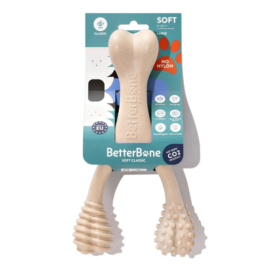 BetterBone SOFT Durability CHEW TOY: Natural Ingredients, Perfet for Teething Puppies, Senior Dogs & Gentle Chewers BetterBone All Natural Eco-Friendly Dog Chews & Bones