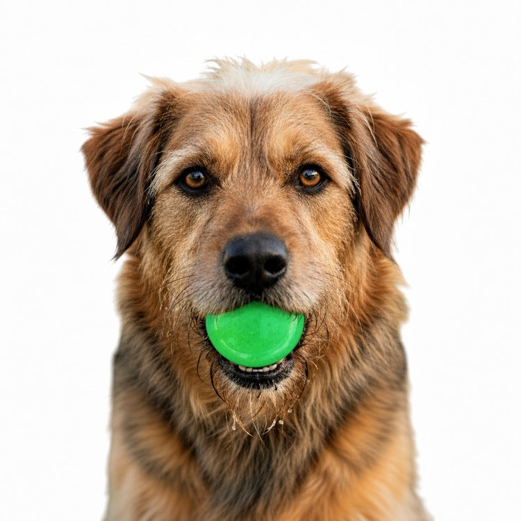Green Glitter Ball 2-Pack Dog Toy | Soft PUP-X Rubber Floating Fetch Ball with Treat Dispenser | USA Made