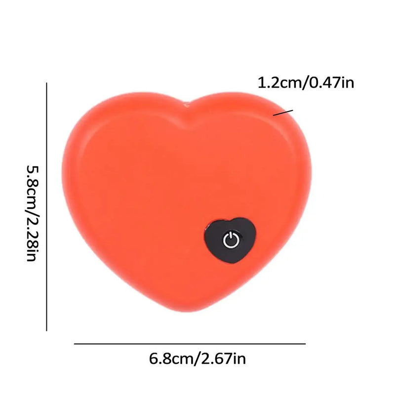Realistic Heartbeat Simulator - Calming Puppy Toy Red 2.6"