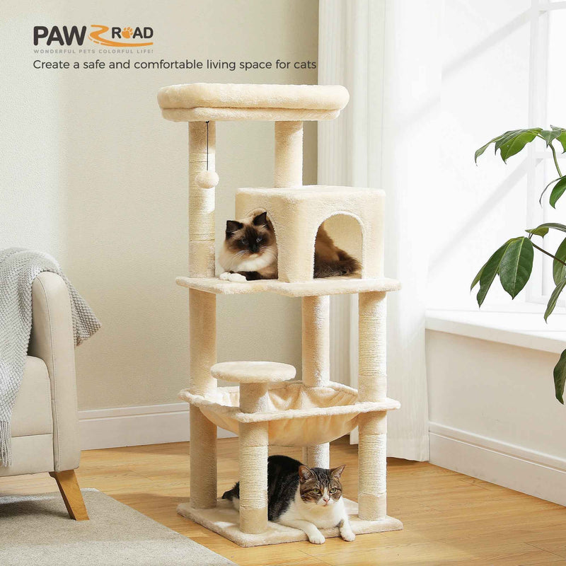 Petepela 5-Level Cat Tree Tower with Hammock and Condo