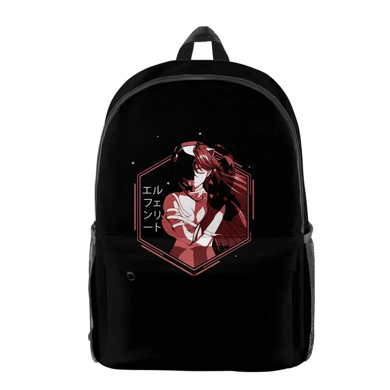 2024 Anime Elfen Lied 3D Print kawaii Backpack School Bag