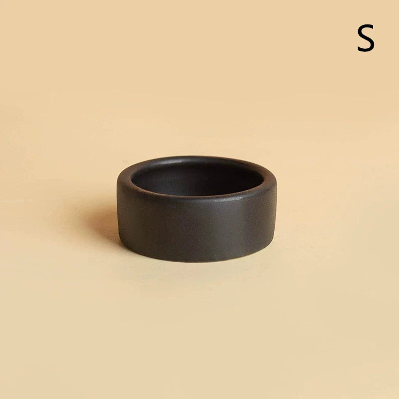 Reptile Food Bowl Anti-Escape Ceramic Feeder Dish Black White Reptile Water Bowl For Hermit Crab Gecko Chameleon Corn Snake