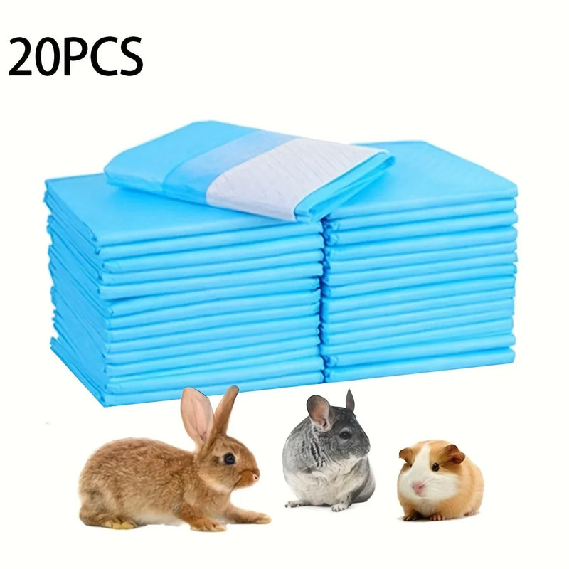 A Pet Pee Pad for Small Pets Like Rabbits, Hamsters, and Guinea Pigs, Disposable Absorbent Deodorizing Thickened Pad