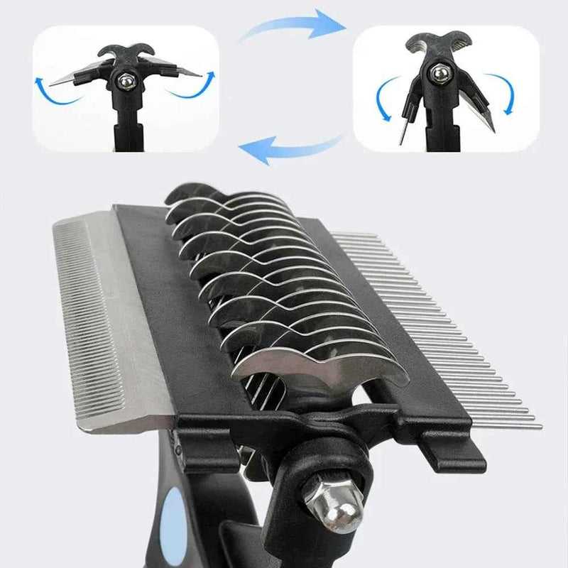 3 In 1 Pet Deshedding Brush Dog Hair Remover Pet Fur Knot Cutter