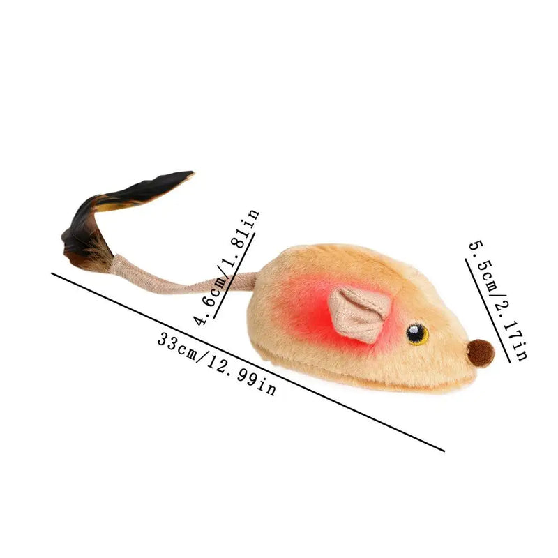 Automatic Interactive Mouse Cat Toy - USB Rechargeable Squeaky Toy