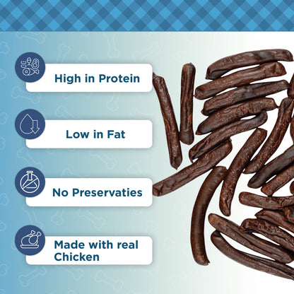 Country Living 4”-5” Beef Flavored Chicken Sausage Dog Treats – 15 Count Bag – Soft & Chewy, High-Protein Training & Reward Treats – Grain-Free, No Artificial Flavors or Preservatives American Pet Supplies