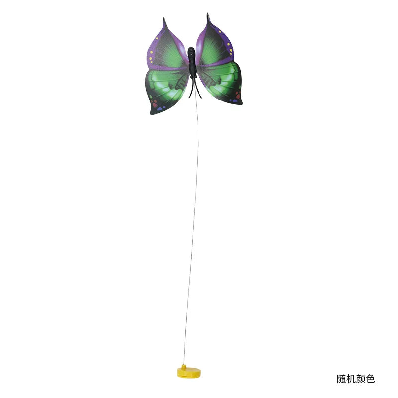 Electric Flying Bird Teasing Stick Rotating Interactive Cat Toy Automatically Spins Around Hummingbird Butterfly Play-Catch