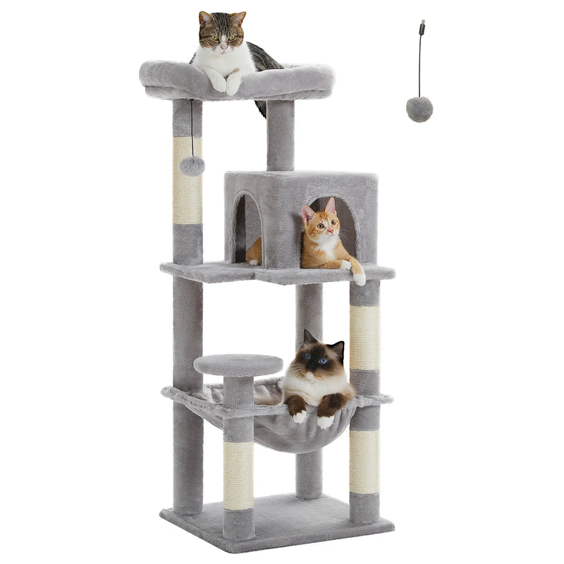 Petepela 5-Level Cat Tree Tower with Hammock and Condo
