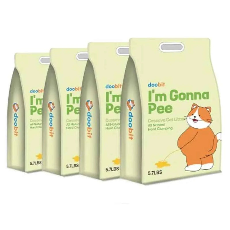 Cassava Cat Litter 100 Natural Eco-Friendly Fast Clumping for Kittens and Sensitive Cats Mixable with Clay Non-Stick No Odor No