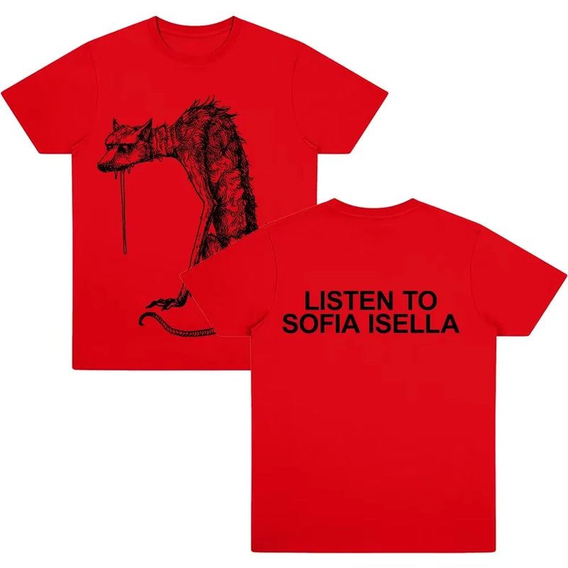 2026 The Dog T-Shirt Sofia Isella Cotton Tee Harajuku Casual Short Sleeve Womens Men Streetwear Crew Neck Tops Fashion Y2K
