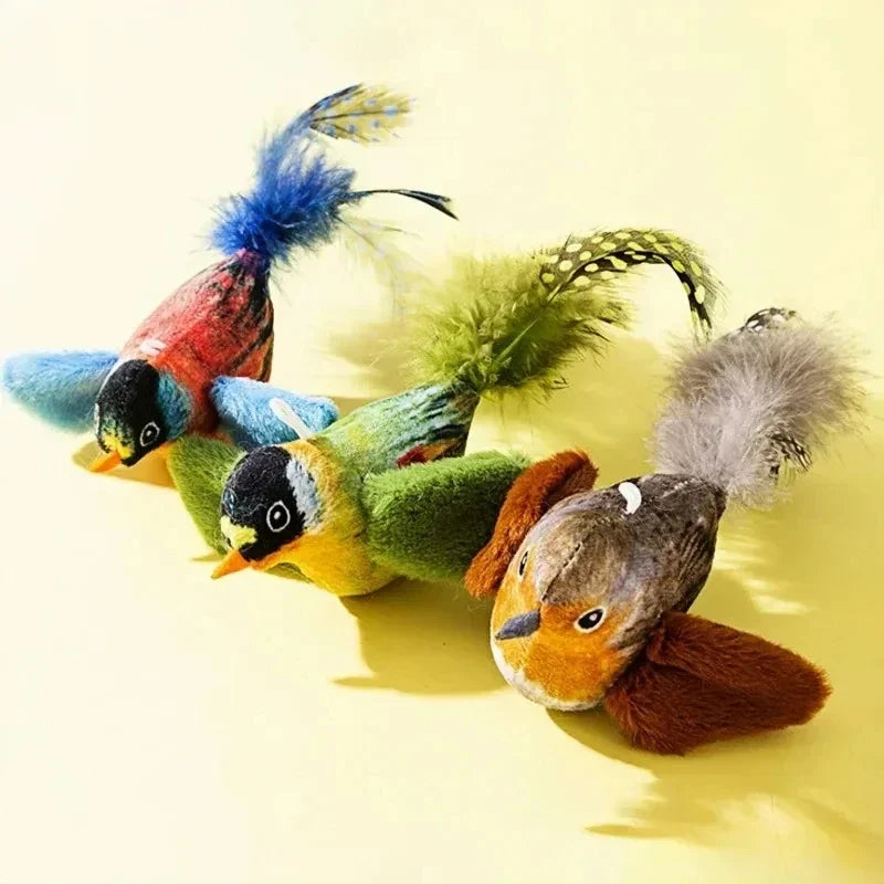 Cat Toys For Indoor Cats Interactive Cat Toy Realistic Bird Sound Cat Toy Plush Cat Toy Catnip Cat Toy for Cats Kitten Toy