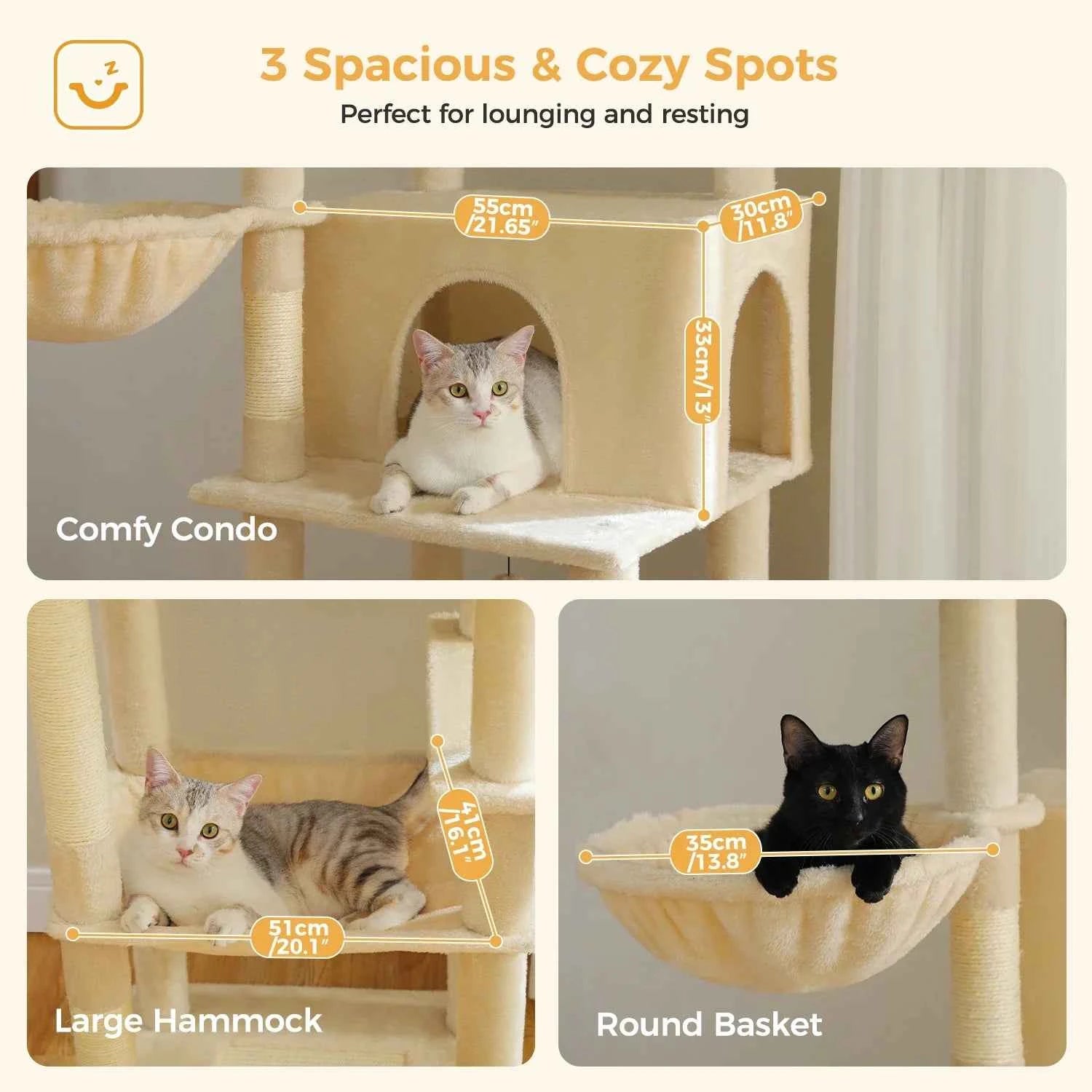 PAWZ Road Large Multi-Level Cat Tree - 186cm Wood Tower