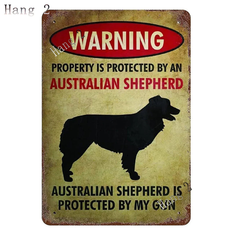 Aussie Metal Tin Sign Wall Decor Australian Shepherd Dog Bath Soap Poster Hanging Plaque Aluminum Signage Posters 8x12 Inch