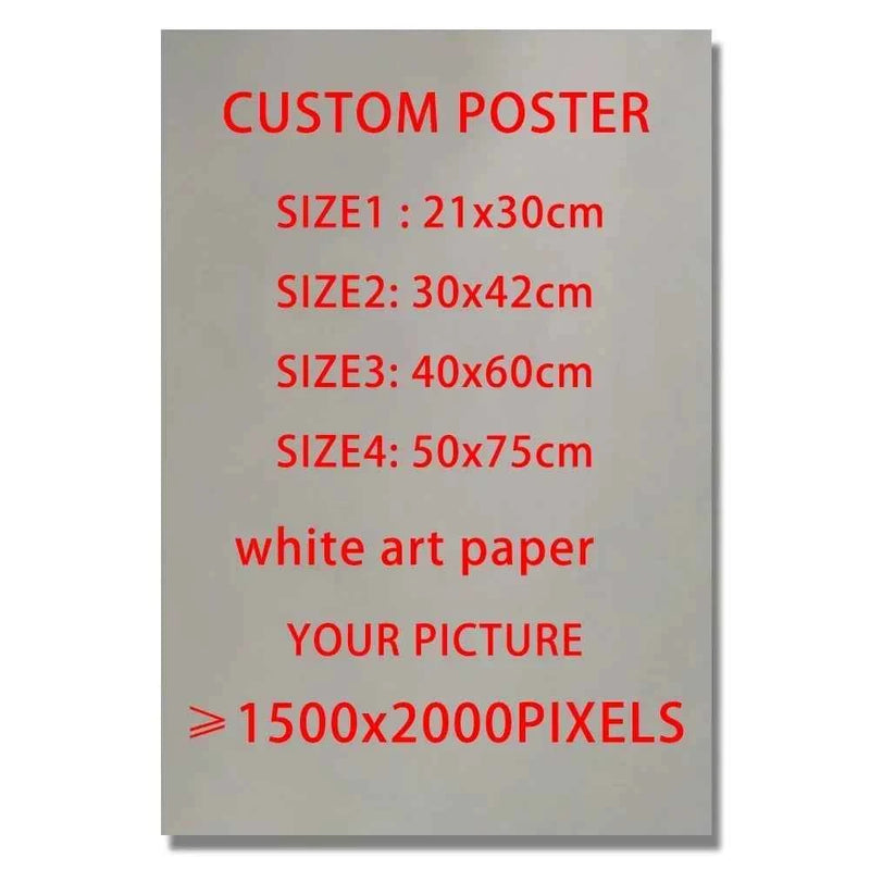 Customized matte white Art Paper poster anime game poster personalized character pet animal modern art painting decoration