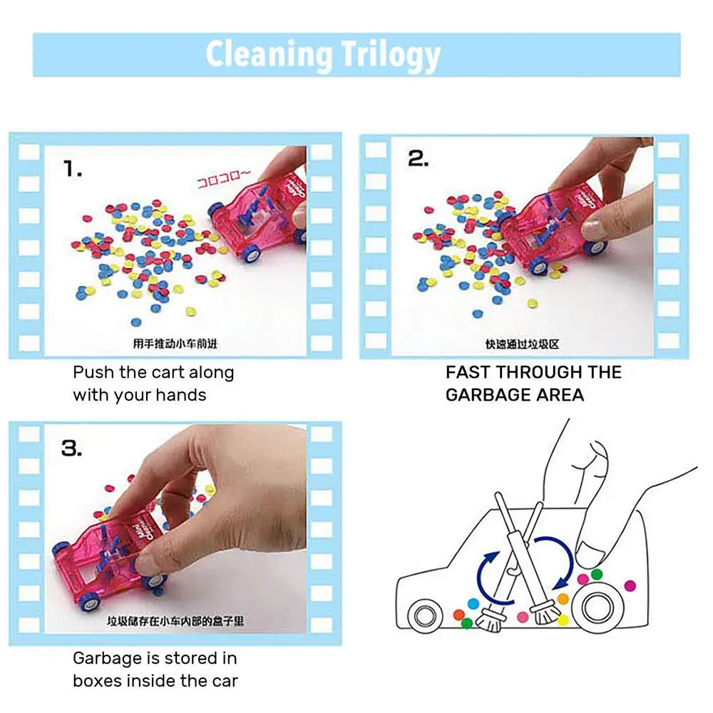 Mini Car Desktop Cleaning Trolley - Cute Toy Dust Cleaner