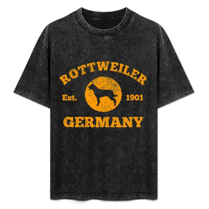 RottWeiler Dog Est. 1901 in Germany T-Shirt Quick Dry Sports Short Sleeve Tee