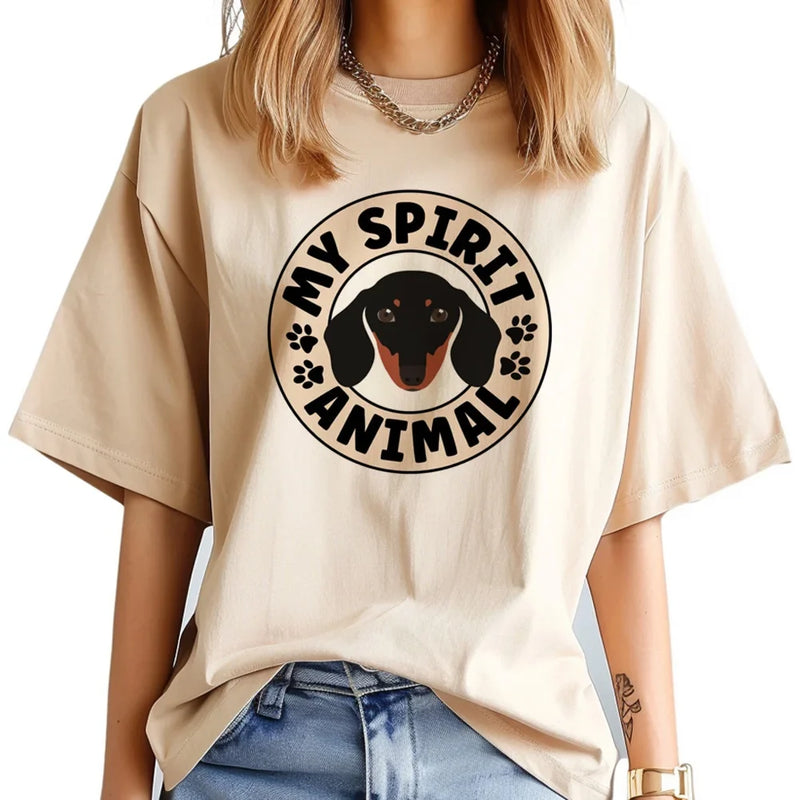 Dachshund t-shirts women funny harajuku top female 2000s clothing