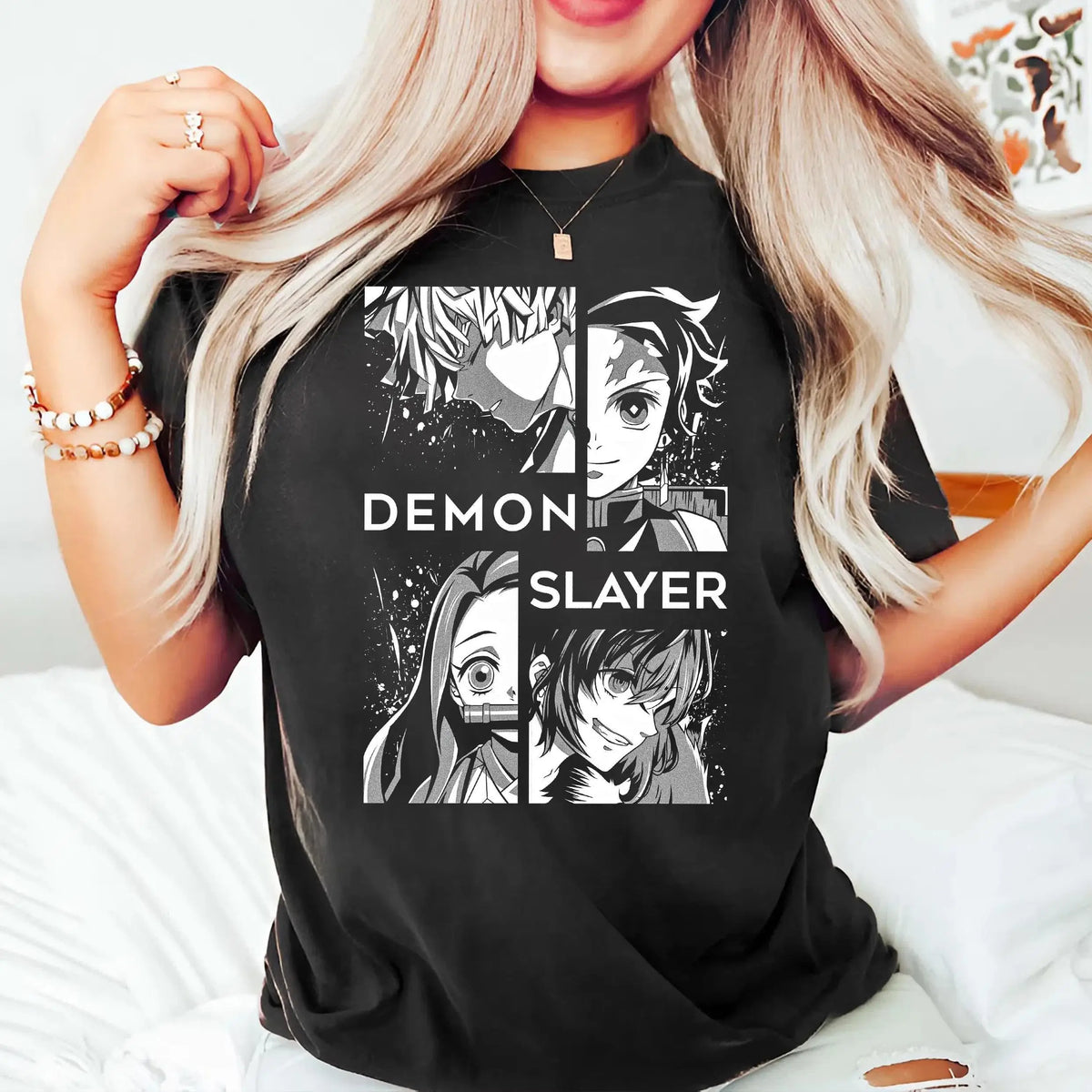 2026 Latest Demon Slayer T-Shirt Tanjiro Nezuko Zenitsu Inosuke Anime Graphic Tee, Kimetsu No Yaiba Shirt