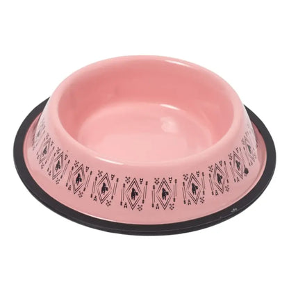Non-Skid Boho Stainless Steel Dog Bowl – with Whimsical Unicorn Design, Silicone Base for Medium Dogs – 24oz American Pet Supplies