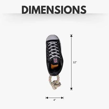Squeaky Comfort Plush Sneaker Dog Toy – with Treat Compartment, Safe & Durable – Black American Pet Supplies