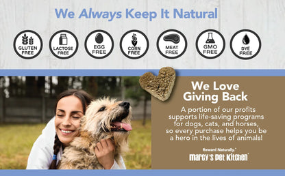 All-Natural Peanut Butter Dog Treats - Homemade-All Natural Dog Treats for Digestive Help - Gluten Free Healthy Human Grade Dog Biscuits for Sensitive Stomachs- USA Made Marcy's Pet Kitchen