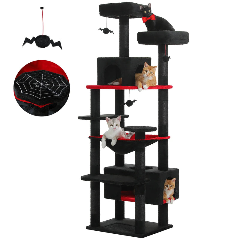 PAWZ Road 72" Large Cat Tree Tower with Hammock and Condo