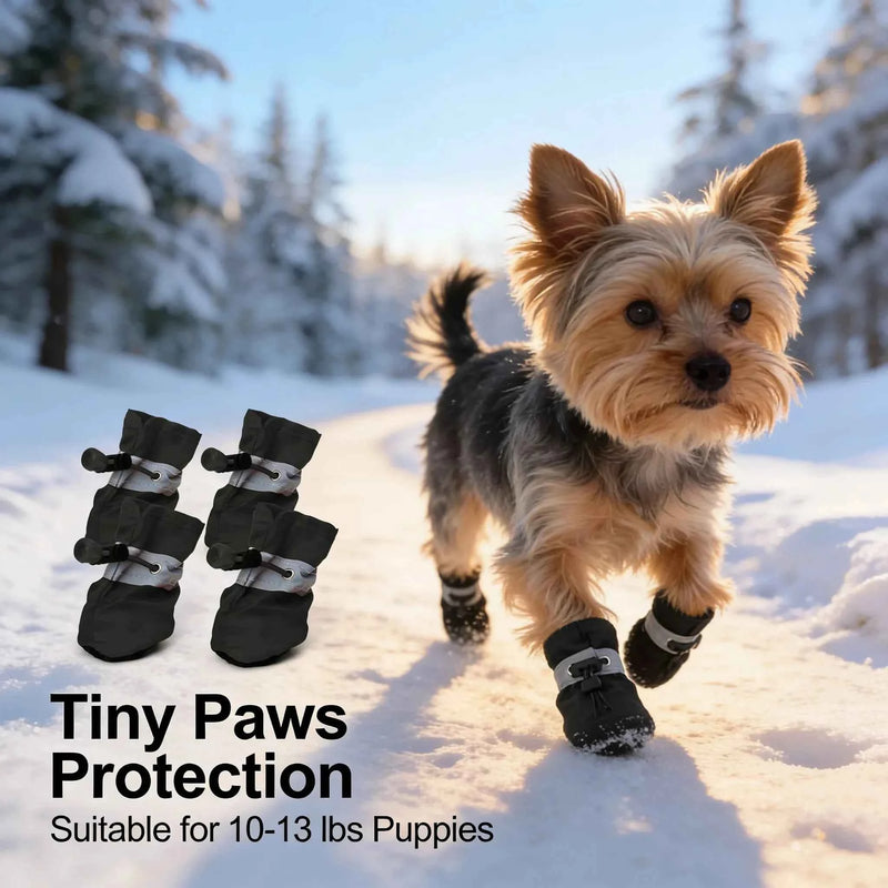 Waterproof Anti-Slip Dog Shoes - Soft Sole 5x4.2cm Cotton Boots