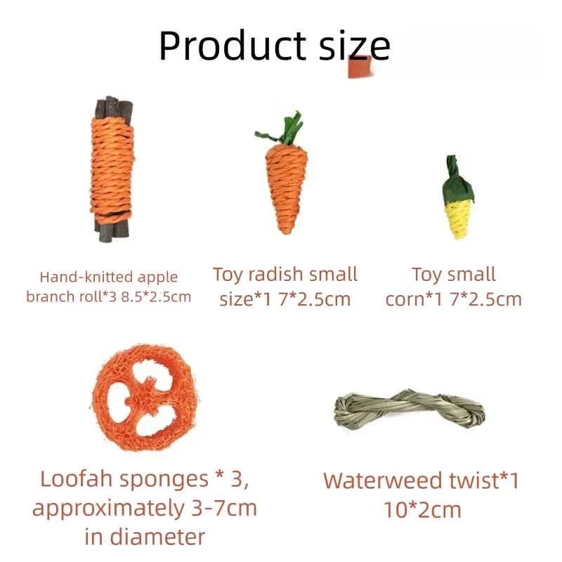Toys for Rabbits Pets Pet Rabbit Guinea Pig Dragon Cat Fun Toy Hamster Rabbit Rabbit Tooth Grinding Set Pet Tooth Grinding Snack