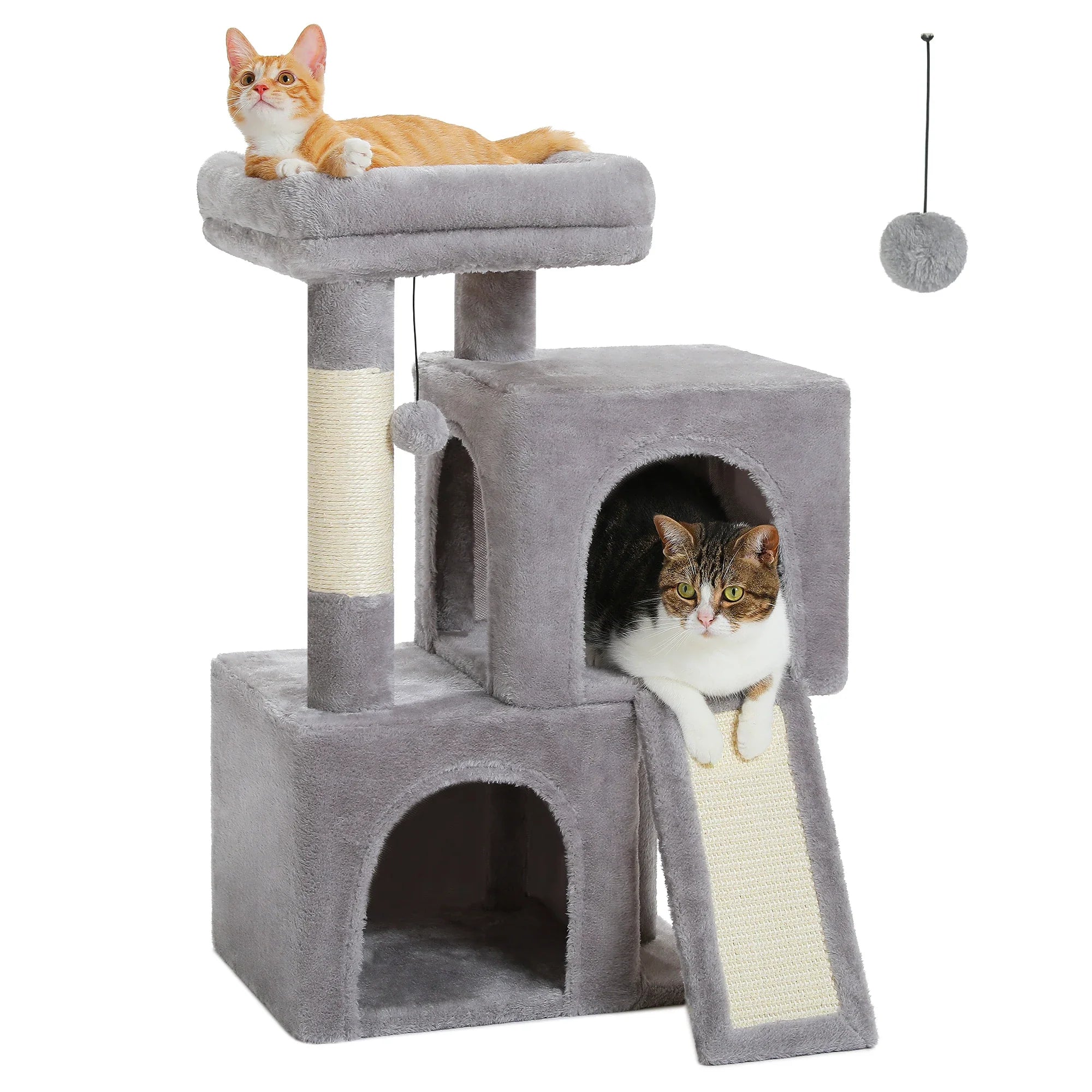 Pequlti Multi-Level Cat Tree Tower with Condo and Hammock