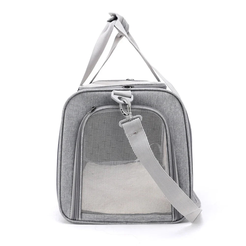 Collapsible Soft-Sided Pet Carrier for Cats and Dogs up to 15lbs