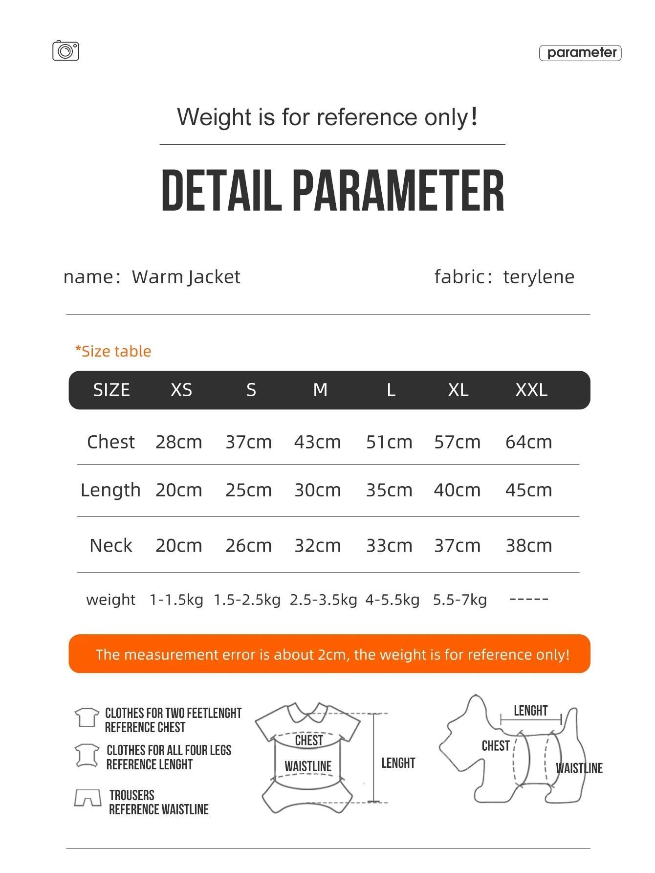 Dog Jacket For Autumn/Winter, Pet Coat, 3-Layer Thick Warm Outerwear, Suitable For Small To Medium Dogs Like Poodle, Teddy, York