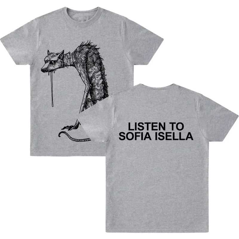 2026 The Dog T-Shirt Sofia Isella Cotton Tee Harajuku Casual Short Sleeve Womens Men Streetwear Crew Neck Tops Fashion Y2K