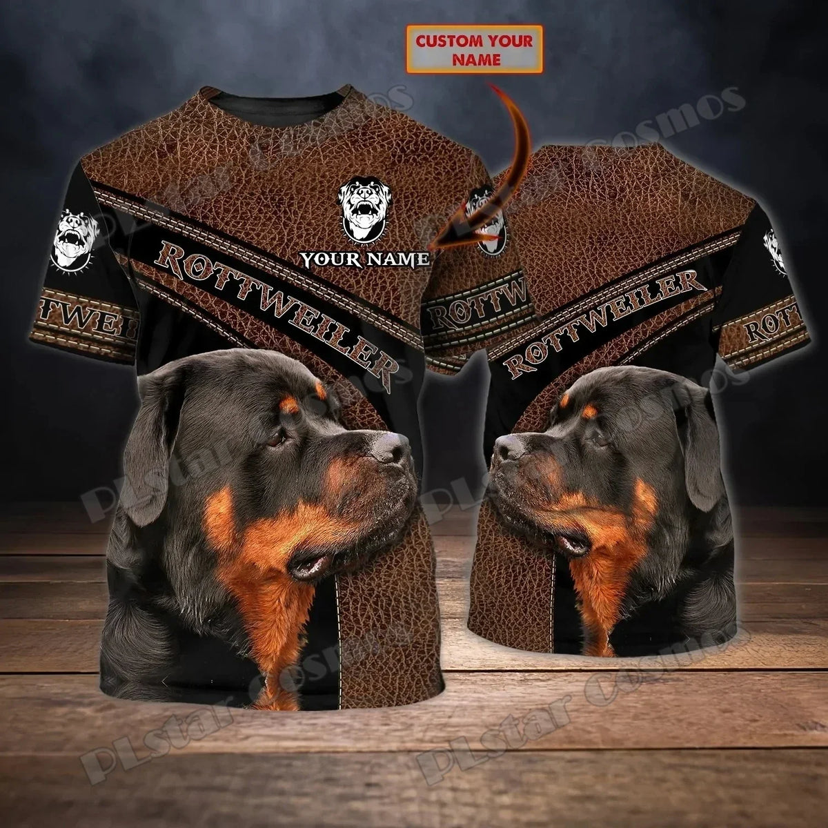 Personalized Name Rottweiler Never Walk Alone 3D Printed Men's T-Shirt Summer Casual Unisex Tee shirt Gift For Dog Lovers TTD21