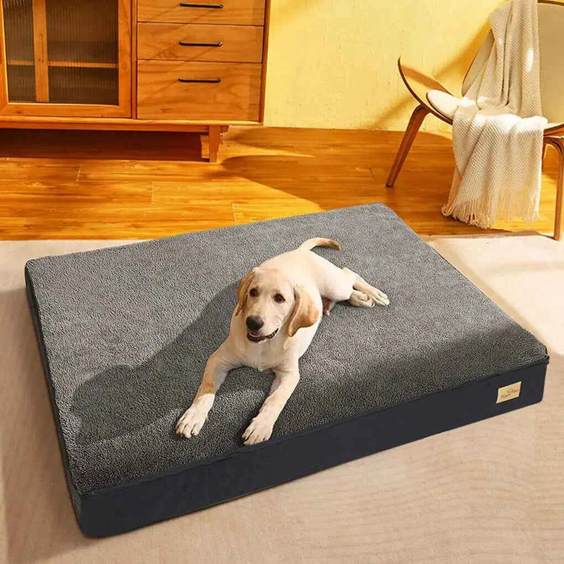 Bingopaw Orthopedic Memory Foam Dog Bed - Waterproof Grey