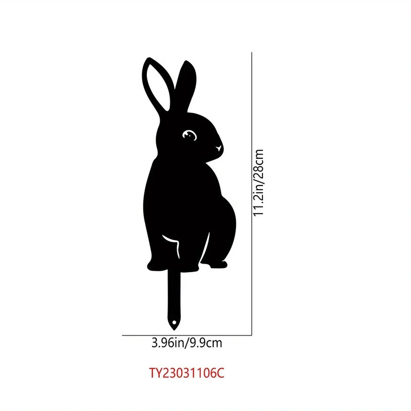 Rabbit Art Sculpture – Hollow Wrought Iron Figurines, Dust Proof and Realistic Rabbit/Squirrel for Garden, Home, and Yard