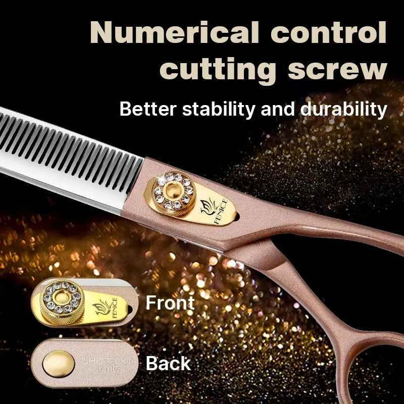 Fenice 7.5" Pet Grooming Thinning Scissors - JP440C Steel