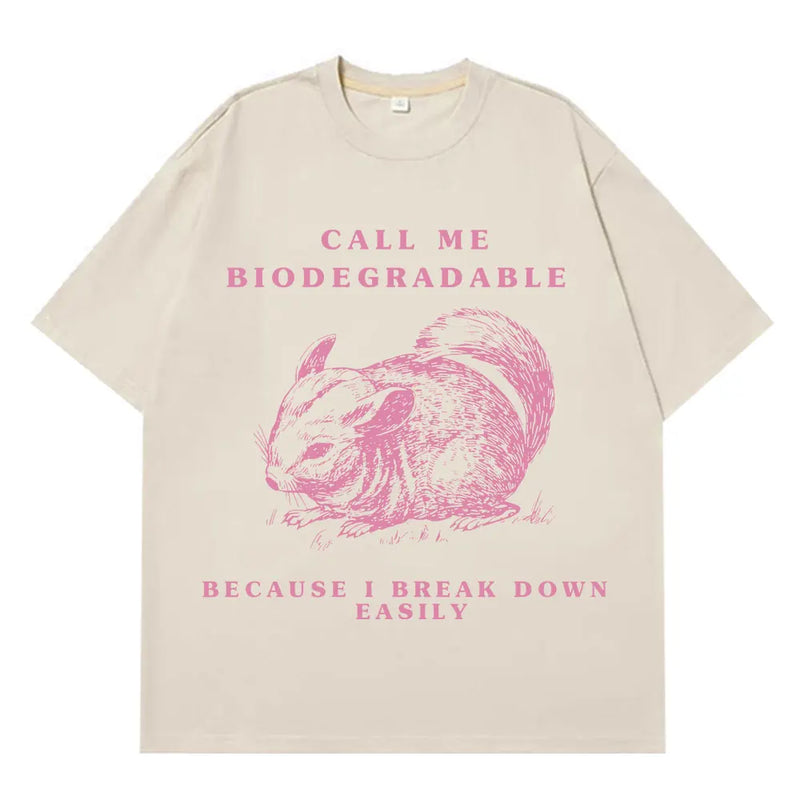 Chinchilla Funny Meme T Shirt Men Women Aesthetic Trend T-shirts Summer Short-sleeved Loose Casual Cotton Harajuku T-shirts