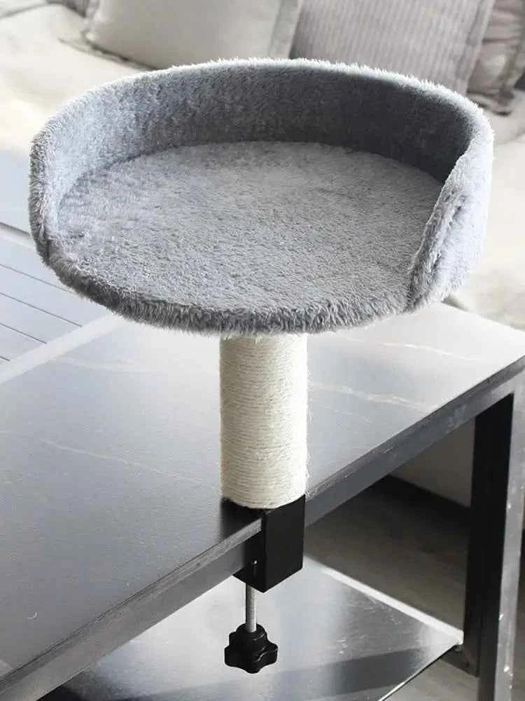 Cat Desk Bed 360 Rotating Hammock for Cat Desk Clamp Kitten Bed for Kittens Pets Animals Indoor Home Apartment Living Room