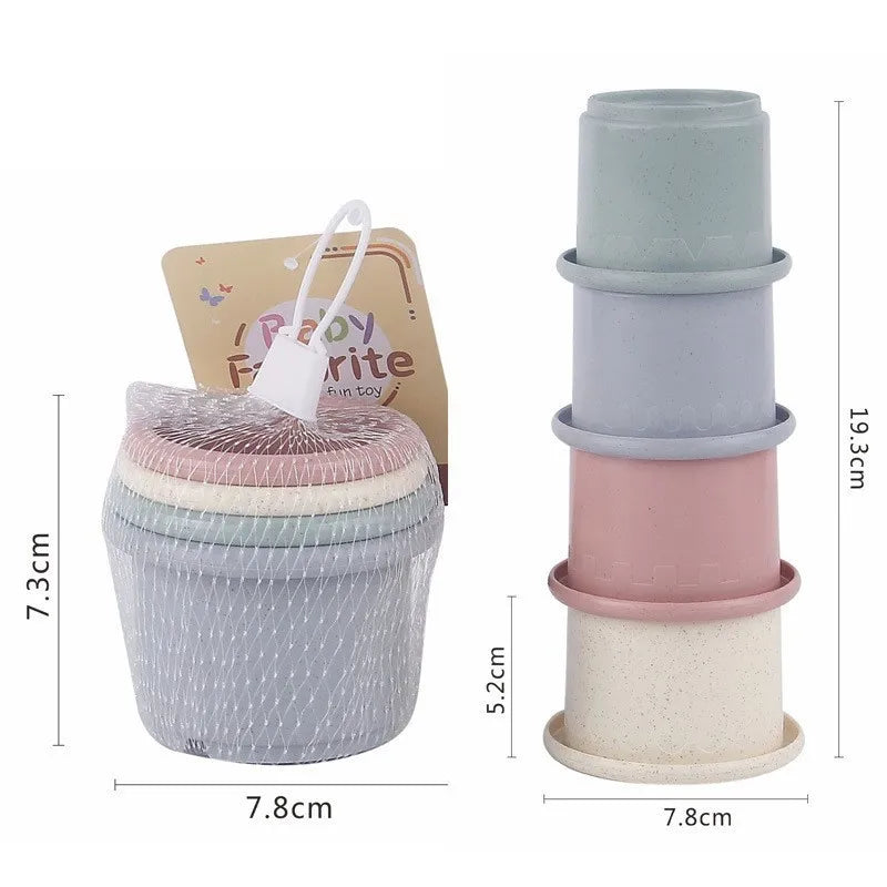 Stacking Cups Toy For Rabbits, Multi-colored Reusable Small Animals Puzzle Toys For Hiding Food Playing, Small Animals Pet Toys
