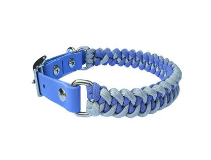 Fishtail Hand Braided Dog Collar in Lavender & Smoke Pawsh Pup Co.