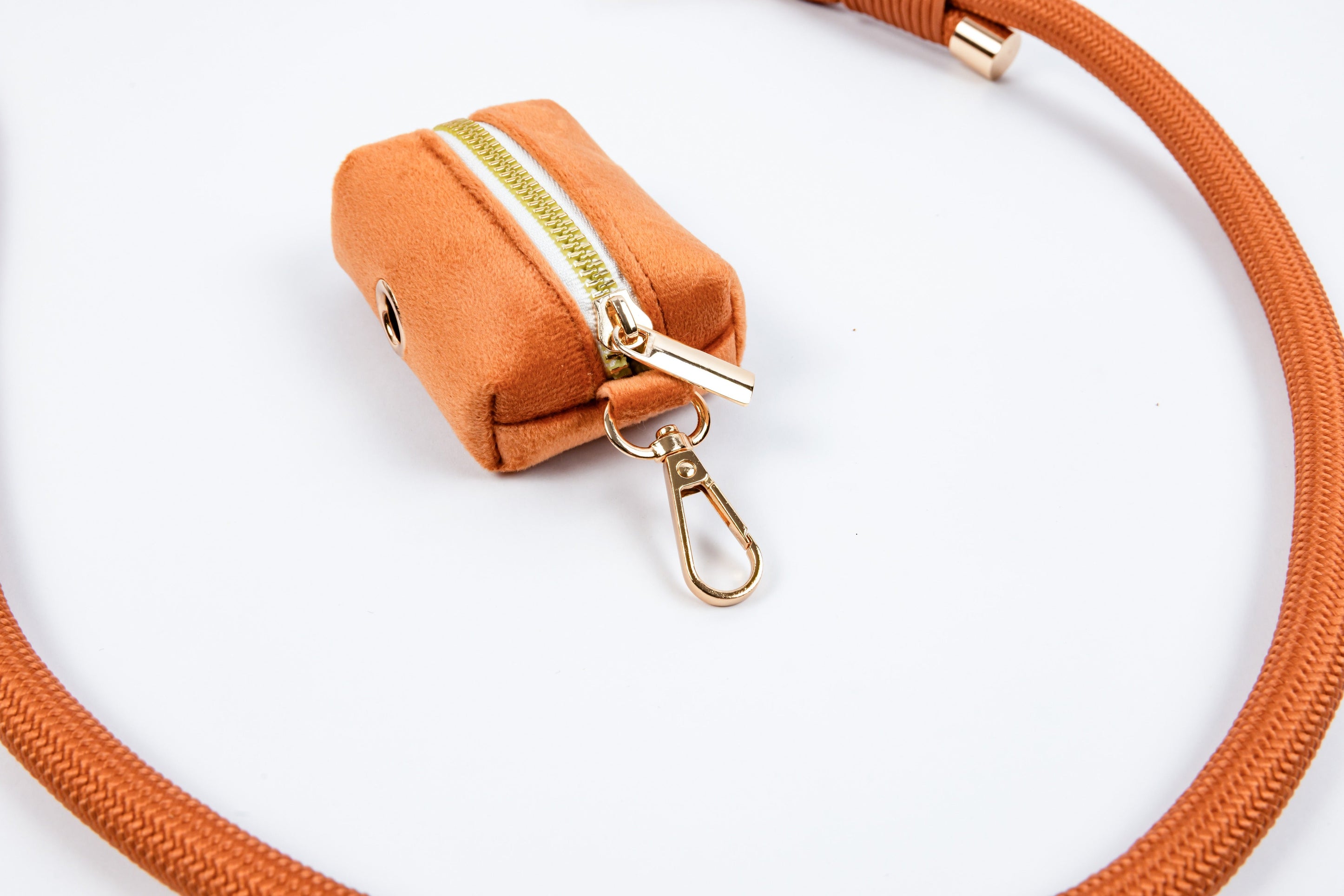 Signature Velvet Poop Bag Dispenser - Caramel