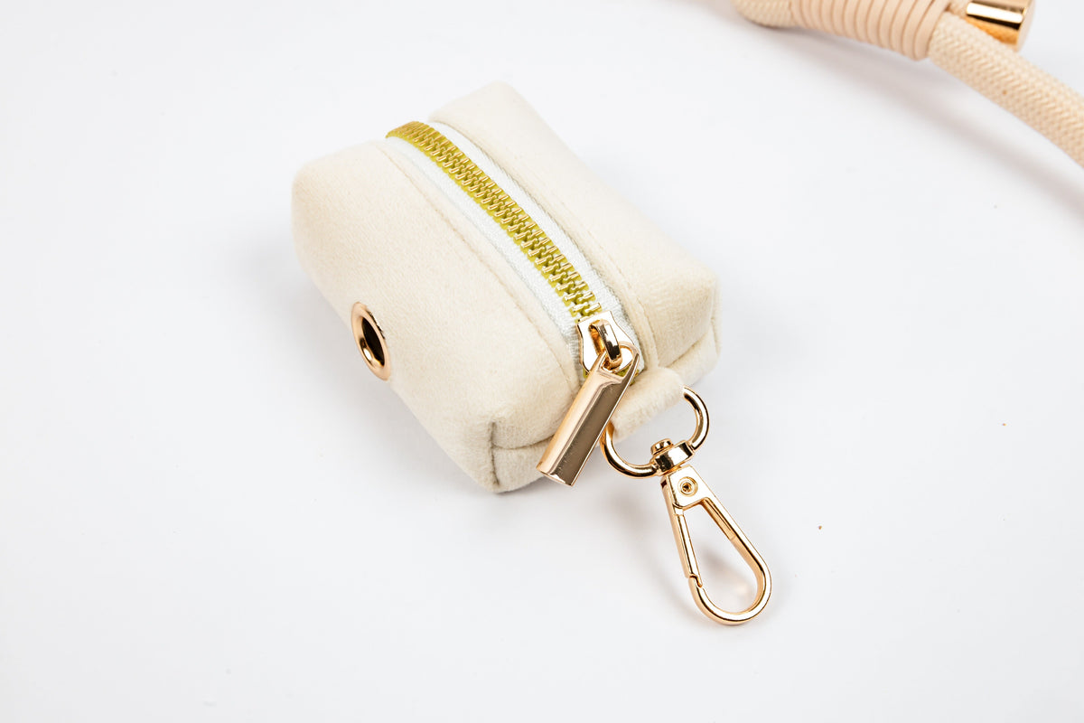 Signature Velvet Poop Bag Dispenser - Cream